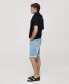 Фото #5 товара Men's Slim-Fit Denim Bermuda Shorts