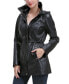 ფოტო #2 პროდუქტის Petite Elena Leather Parka Coat