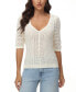 Фото #1 товара Women's Short-Sleeve V-Neck Knit Top