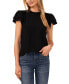 Women's Smocked Shoulder Double Ruffle Sleeve Top