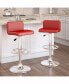 Фото #9 товара Low Back Adjustable Barstool in Leatherette, Set of 2