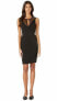 Фото #3 товара BCBGeneration Women's Faux Wrap Mesh Inset Cocktail Dress Black S