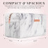Фото #11 товара Lily England Marble Cosmetic Bag & Pencil Case - Make Up Bag, Cosmetic Travel Toiletry Bag & Pencil Case, Bag with zip