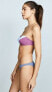 Фото #3 товара Flagpole Womens 249421 Bay/Orchid Electra Bikini Top Swimwear Size L