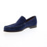 Фото #4 товара Bruno Magli Encino BM1ENCN1 Mens Blue Suede Loafers & Slip Ons Casual Shoes