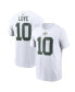 Men's Jordan Love White Green Bay Packers Player Name and Number T-shirt