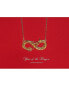 ფოტო #2 პროდუქტის Sterling Silver 14K Gold Plated Infinity Dragon Pendant Necklace