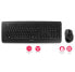 Cherry DW 5100 - Full-size (100%) - Wireless - RF Wireless - Black - Mouse included