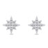 Silver earrings with zircons Stars EA623W