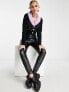 Фото #4 товара Miss Selfridge embellished faux fur cardigan in black