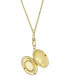 ფოტო #2 პროდუქტის Women's Gold Tone Oval Carnelian Cameo Locket Necklace