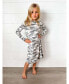 ფოტო #3 პროდუქტის Toddler| Child Girls Grey Camo Long Sleeve Dress