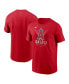 Фото #2 товара Men's Red Los Angeles Angels Light Up the Halo Local Team T-shirt