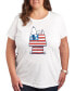 ფოტო #1 პროდუქტის Trendy Plus Size Peanuts Snoopy 4th of July Graphic T-Shirt