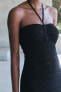 Фото #12 товара Платье из ажурного трикотажа с узлом ZARA