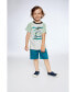 Boy Organic Cotton Raglan T-Shirt Oatmeal Mix - Toddler|Child