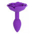 Фото #4 товара Rose Silicone Butt Plug Purple