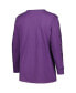 ფოტო #3 პროდუქტის Women's Purple Baltimore Ravens Plus Size Honey Cat SOA Long Sleeve T-shirt