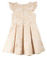 ფოტო #3 პროდუქტის Little Girls Flutter Sleeve All-Over Brocade Social Dress