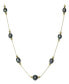 ფოტო #1 პროდუქტის Black Tahitian Pearl (8-9mm) Necklace in 14k White or Yellow Gold