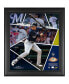 Фото #1 товара Christian Yelich Milwaukee Brewers Framed 15" x 17" Impact Player Collage with a Piece of Game-Used Baseball - Limited Edition of 500
