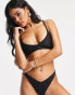 Фото #8 товара ASOS DESIGN mix and match skinny crop bikini top in black