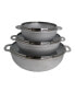 Фото #2 товара Aluminum 3 Piece 1.5 Quart, 3.5 Quart, 7.0 Quart Caldero Dutch Oven Set