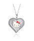 Фото #1 товара Hello Kitty sanrio Womens Starburst Heart Pendant Necklace, 18'' - Authentic Officially Licensed