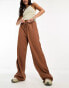 Фото #1 товара Cotton On wide leg trousers in brown