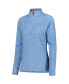 Women's Blue THE PLAYERS Printed Raglan Perth Quarter-Zip Top