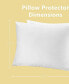 Фото #6 товара Circles Home 100% Cotton Breathable Pillow Protector with Zipper – White (12 Pack)