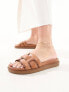 ALDO Wylalaendar padded footbed sandals medium brown leather