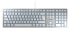 Cherry KC 6000 SLIM FOR MAC Corded Keyboard - Silver/White - USB (QWERTY - UK) - Full-size (100%) - USB - QWERTY - Silver