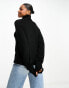 Pieces roll neck jumper in black