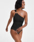Embellished One-Shoulder Underwire One-Piece Swimsuit