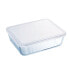 Прямоугольная коробочка для завтрака с крышкой Pyrex Cook & Freeze 22,5 x 17,5 x 6,5 cm 1,5 L Прозрачный Силикон Cтекло (6 штук)