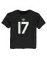 Фото #2 товара Toddler Garrett Wilson Black New York Jets Player Name Number T-Shirt