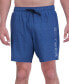 Фото #3 товара Men's Stretch Twill-Print 7" Swim Trunks with Compression Liner