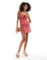 Rhythm sahara tie dye mini dress in red