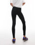 Topshop branded elastic legging in black