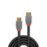 Фото #5 товара Lindy 2m High Speed HDMI Cablel - Anthra Line - 2 m - HDMI Type A (Standard) - HDMI Type A (Standard) - 4096 x 2160 pixels - 3D - Black - Grey