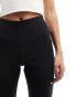 Nike mini-ribbed flared leggings in black