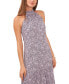 Women's Sleeveless Printed Halter Maxi Dress