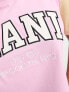 Фото #4 товара Karl Kani serif cropped t-shirt in pink and green