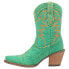 Dingo Y'all Need Dolly Embroidered Round Toe Cowboy Womens Green Casual Boots D