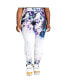 Фото #1 товара Women's Plus Size Curvy Fit Active Floral Print Poly Tricot Legging