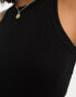 River Island racer vest top in black Черный, 38 - фото #3