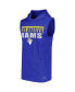 Фото #3 товара Men's Royal Los Angeles Rams Relay Sleeveless Pullover Hoodie