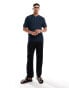 Фото #4 товара New Look 1/4 zip short sleeve knitted polo in navy