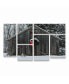 Фото #1 товара Kurt Shaffer Christmas Barn in the Snow Multi Panel Art Set 6 Piece - 49" x 19"